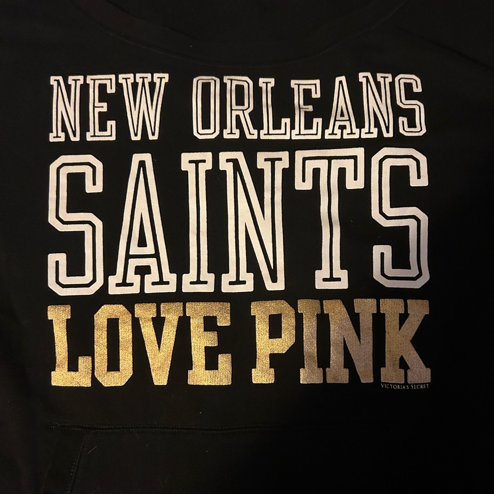 PINK Victoria's Secret New Orleans Saints Wide Neck Sweatshirt